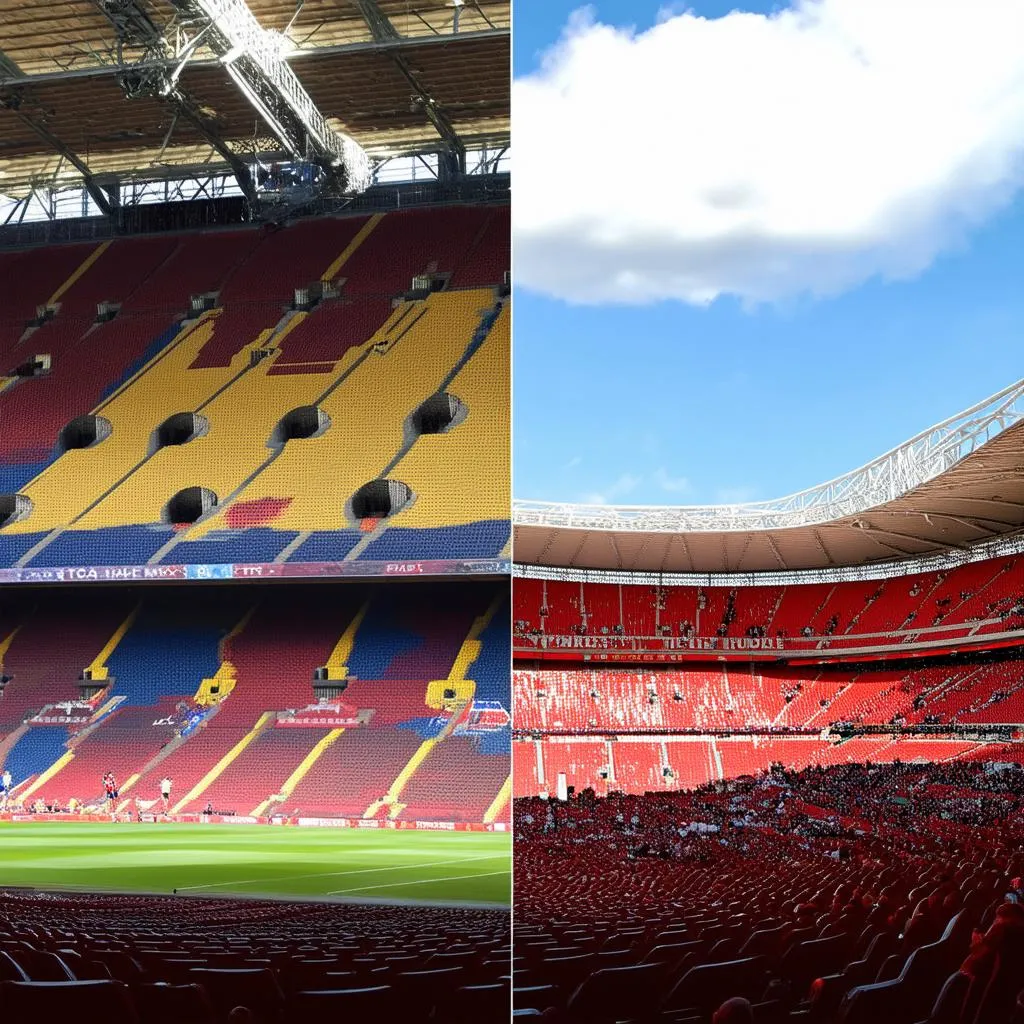 Camp Nou and Old Trafford