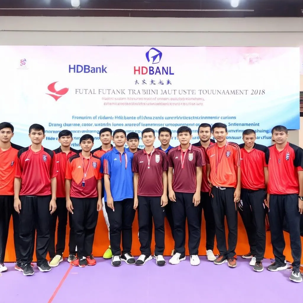 Các cán bộ tổ chức giải Futsal HDBank 2018