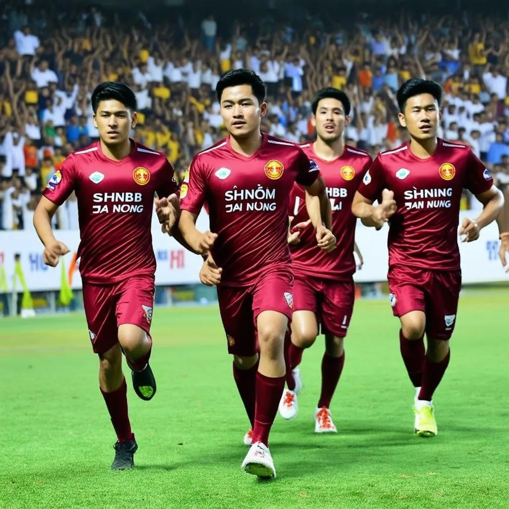 Cầu thủ SHB Đà Nẵng thi đấu V League 2019