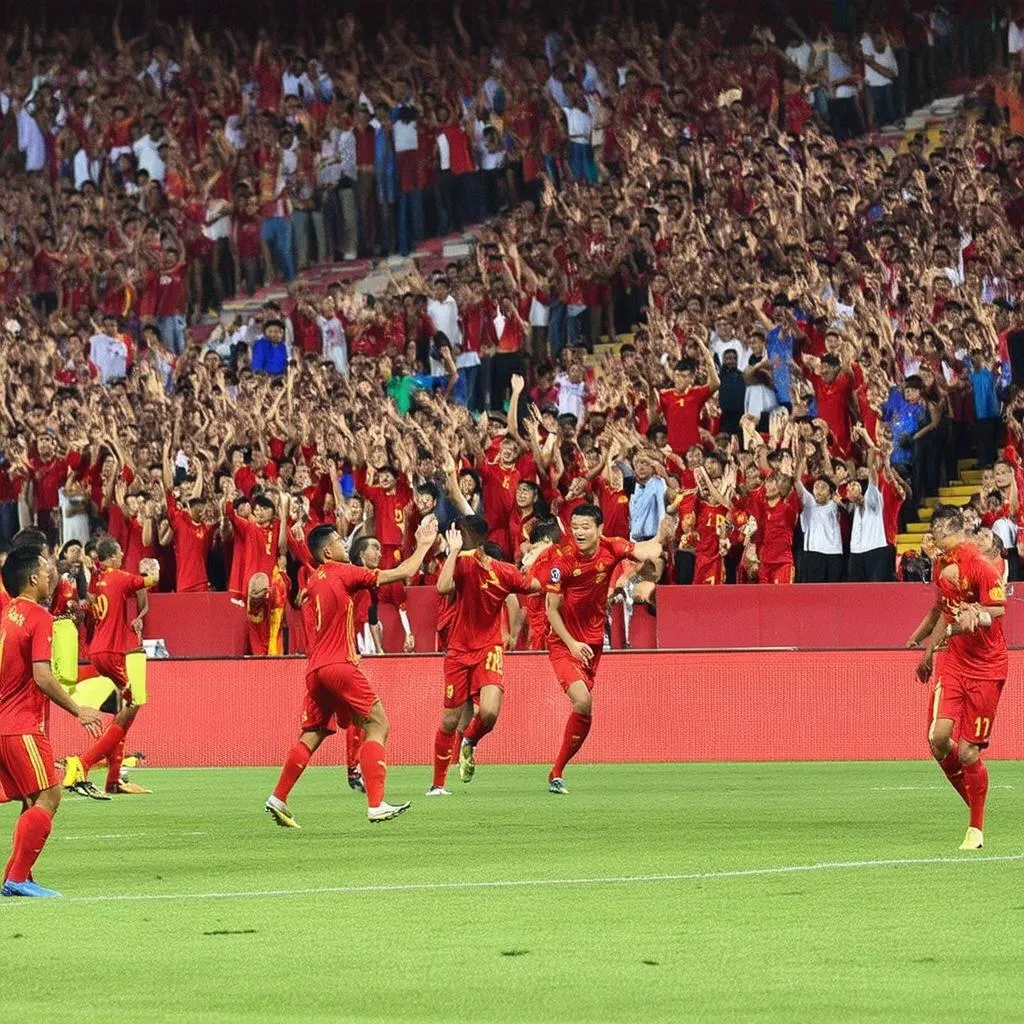 Đội tuyển Việt Nam thi đấu Asiad Cup 2019