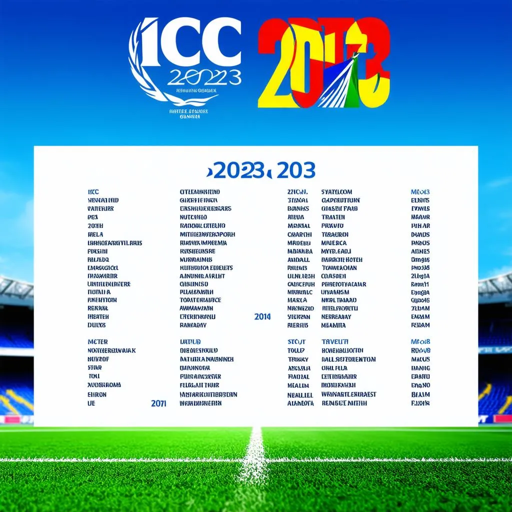 Lịch thi đấu ICC 2023