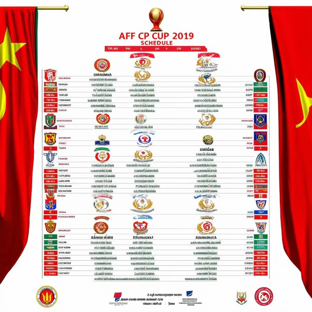 Lịch thi đấu aff cup 2019