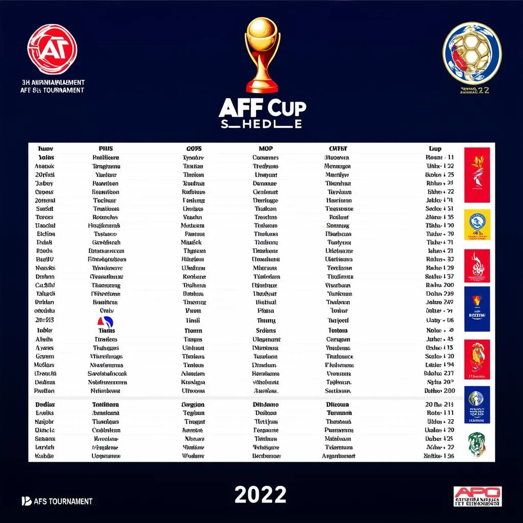 Lịch thi đấu AFF Cup 2022