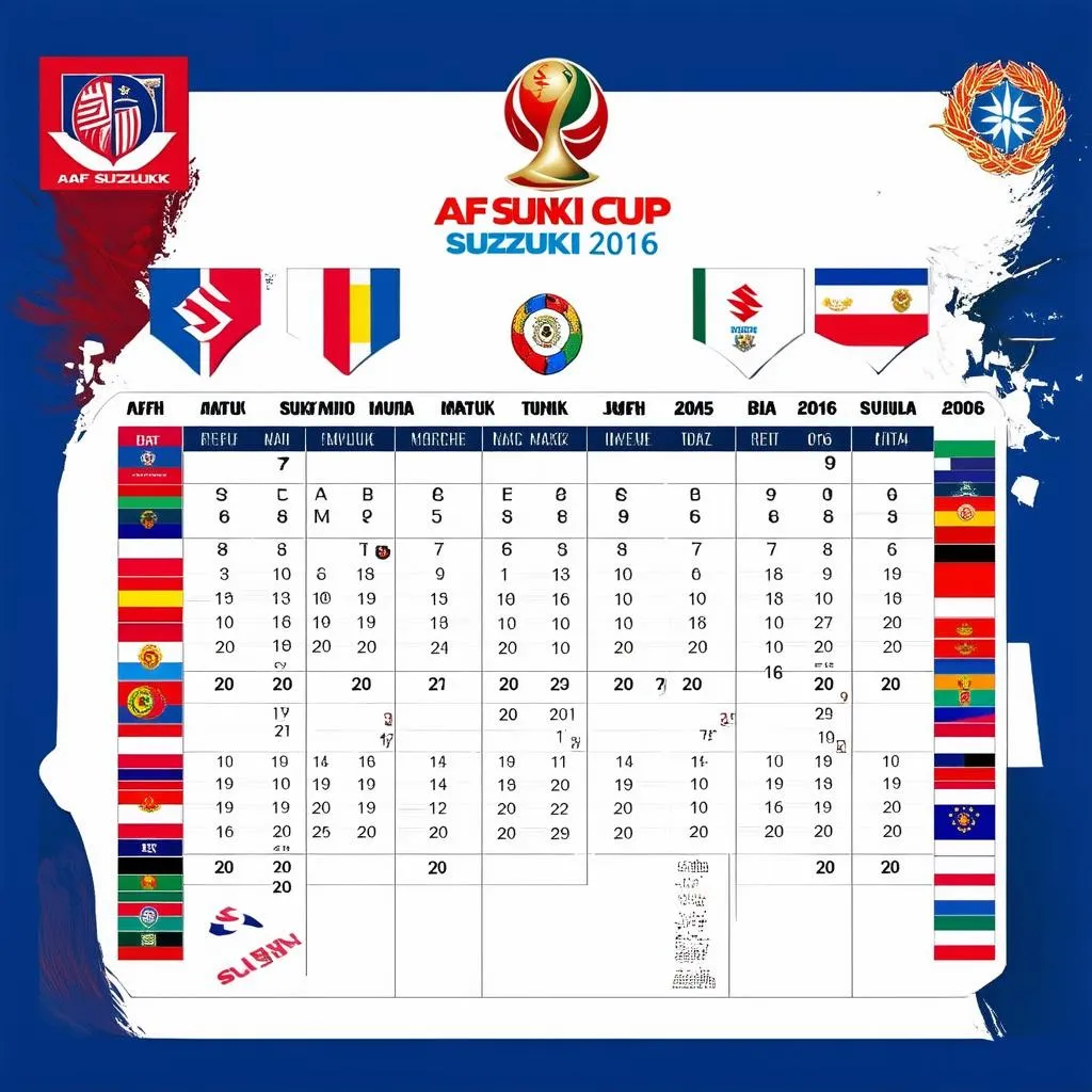 Lịch thi đấu AFF Suzuki Cup 2016