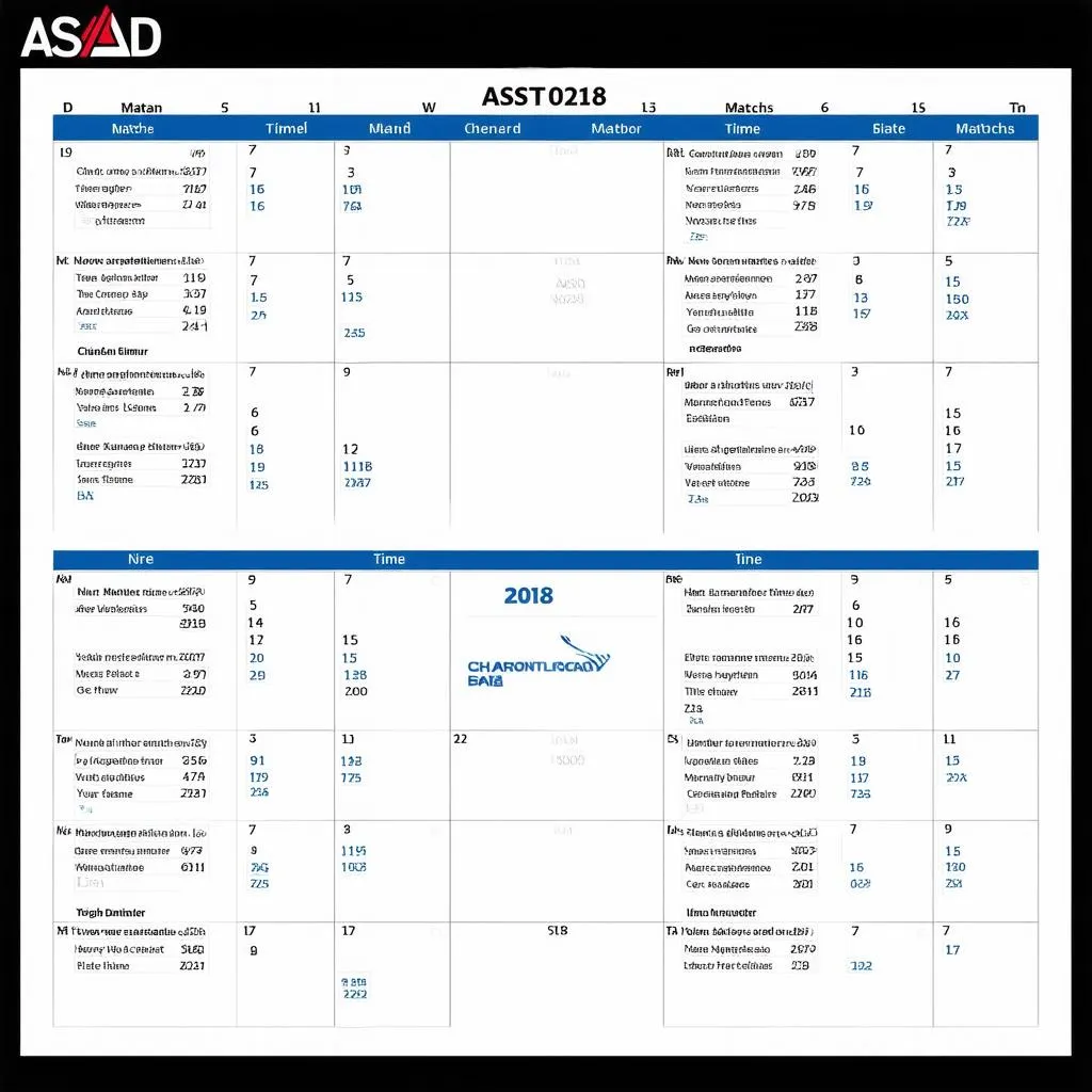 Lịch thi đấu ASAD 2018