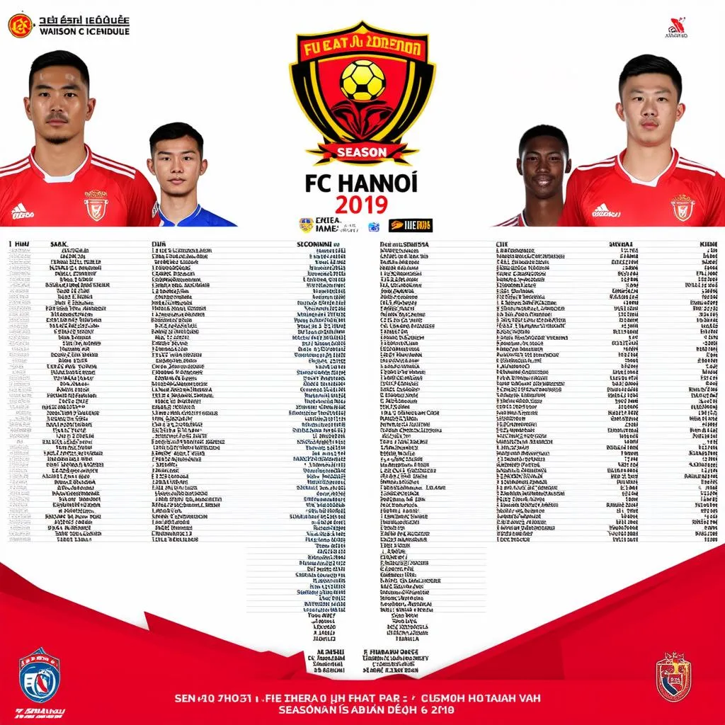 Lịch thi đấu FC Hà Nội mùa giải 2019