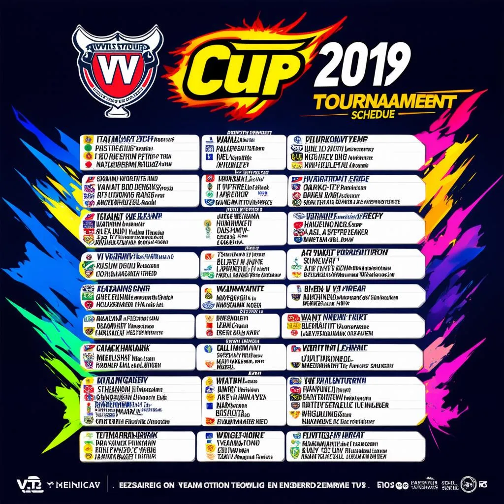 Lịch thi đấu giải VTV Cup 2019