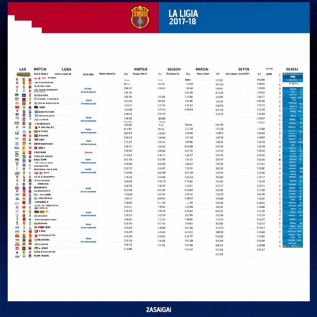 Lịch thi đấu La Liga 2017-2018