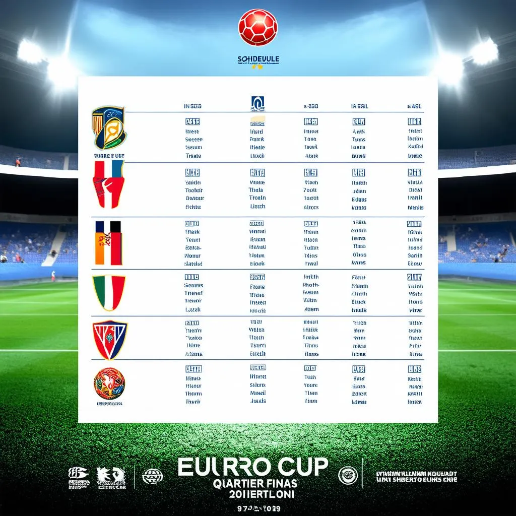 Lịch thi đấu tứ kết Euro 2019