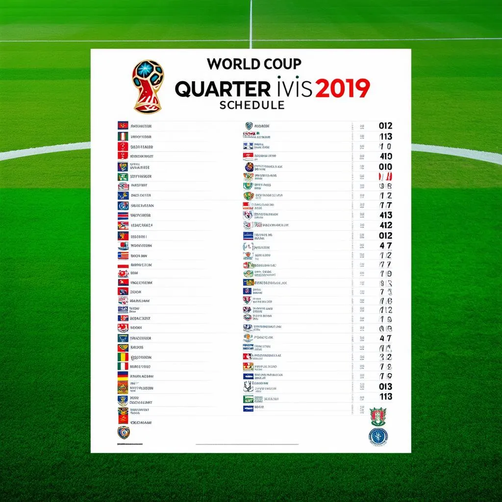 Lịch thi đấu tứ kết World Cup 2019