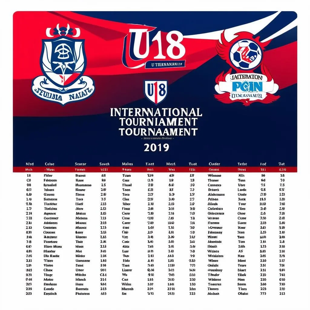 Lịch thi đấu U18 Quốc tế 2019