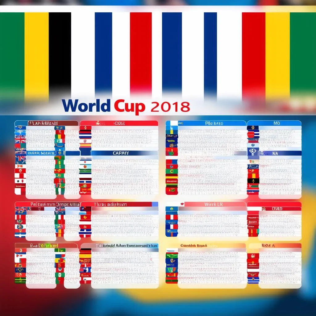 Lịch thi đấu World Cup 2018