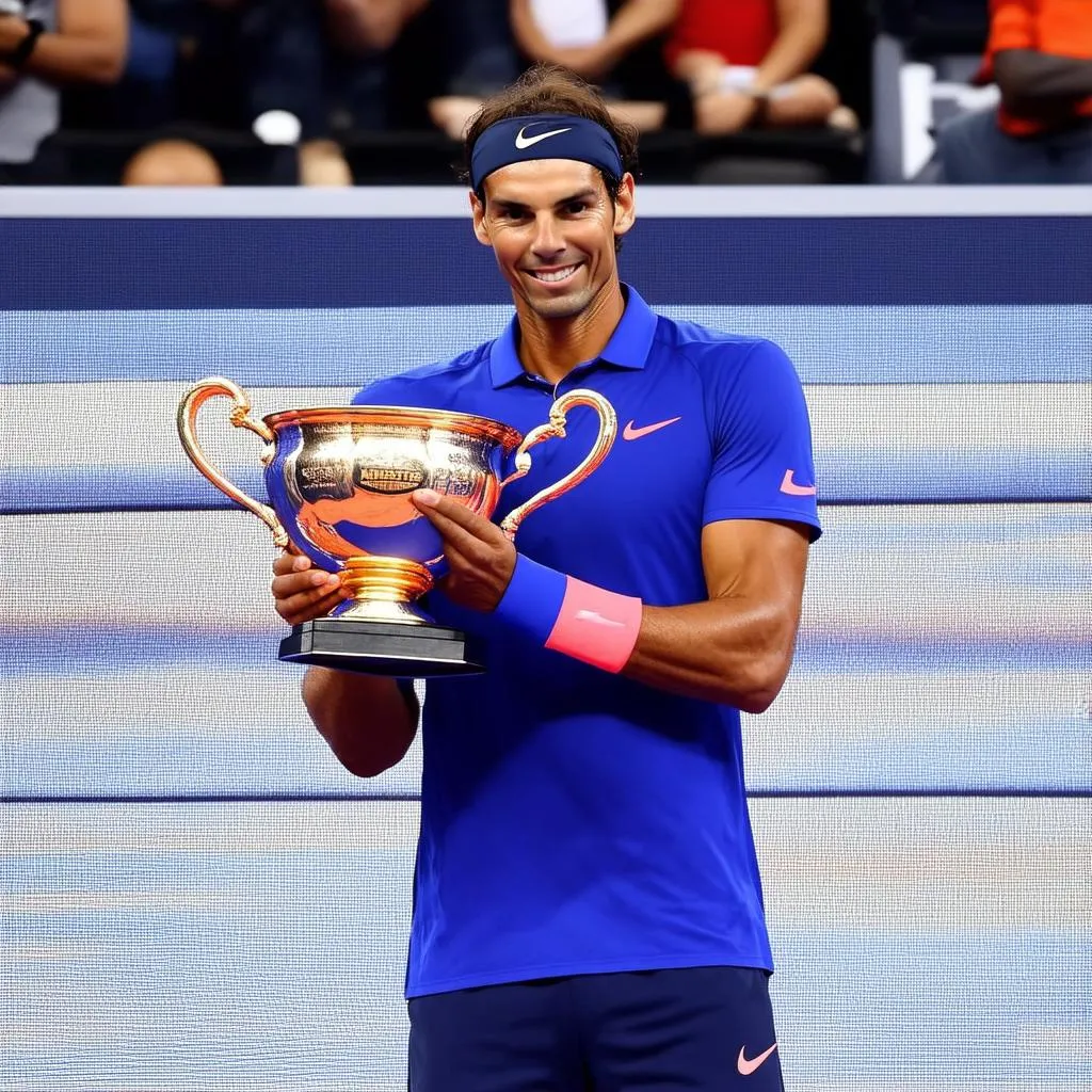 Nadal nâng cúp vô địch Madrid Open 2018