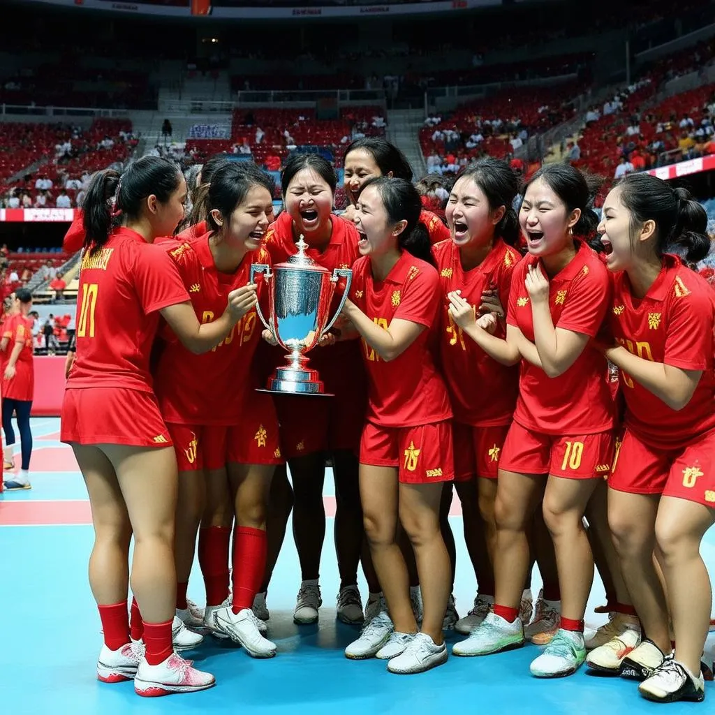 Volleyball women's team of Vietnam won the game