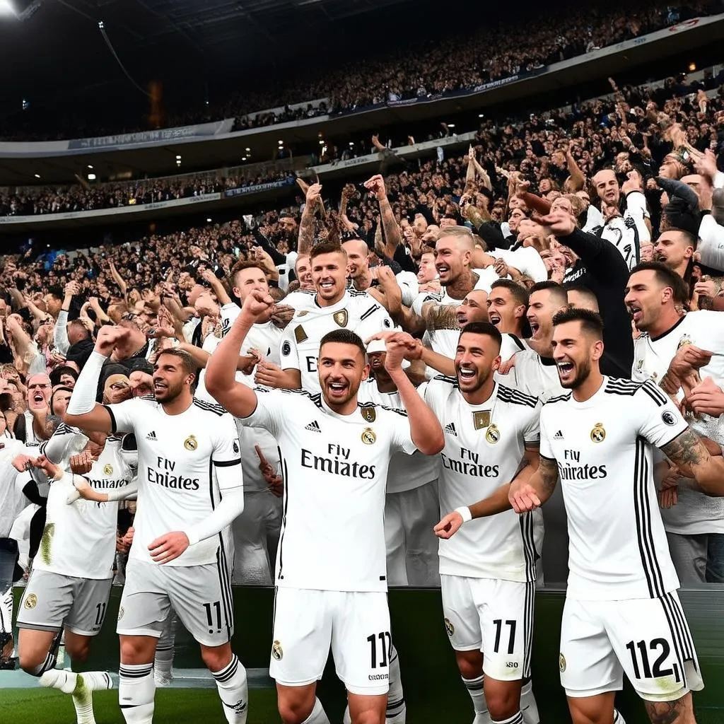 Real Madrid ăn mừng chiến thắng