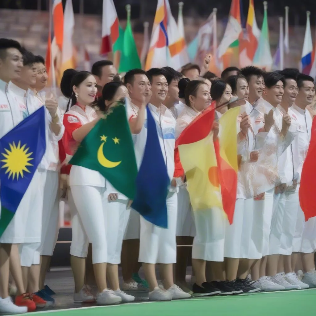 Athletes from different countries participating in Seagame 31