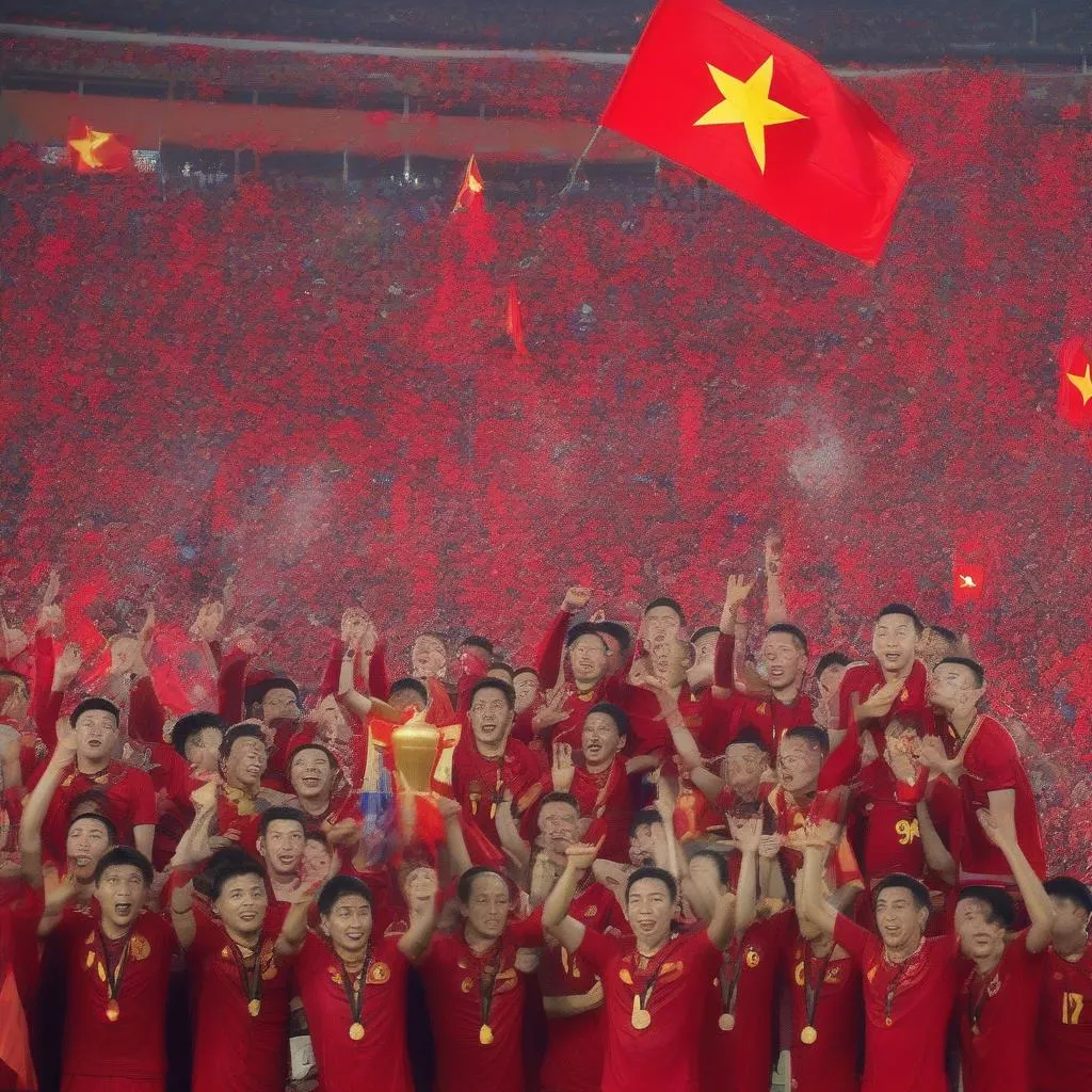 Hình ảnh đội tuyển Việt Nam thi đấu trong trận chung kết AFF Cup 2020