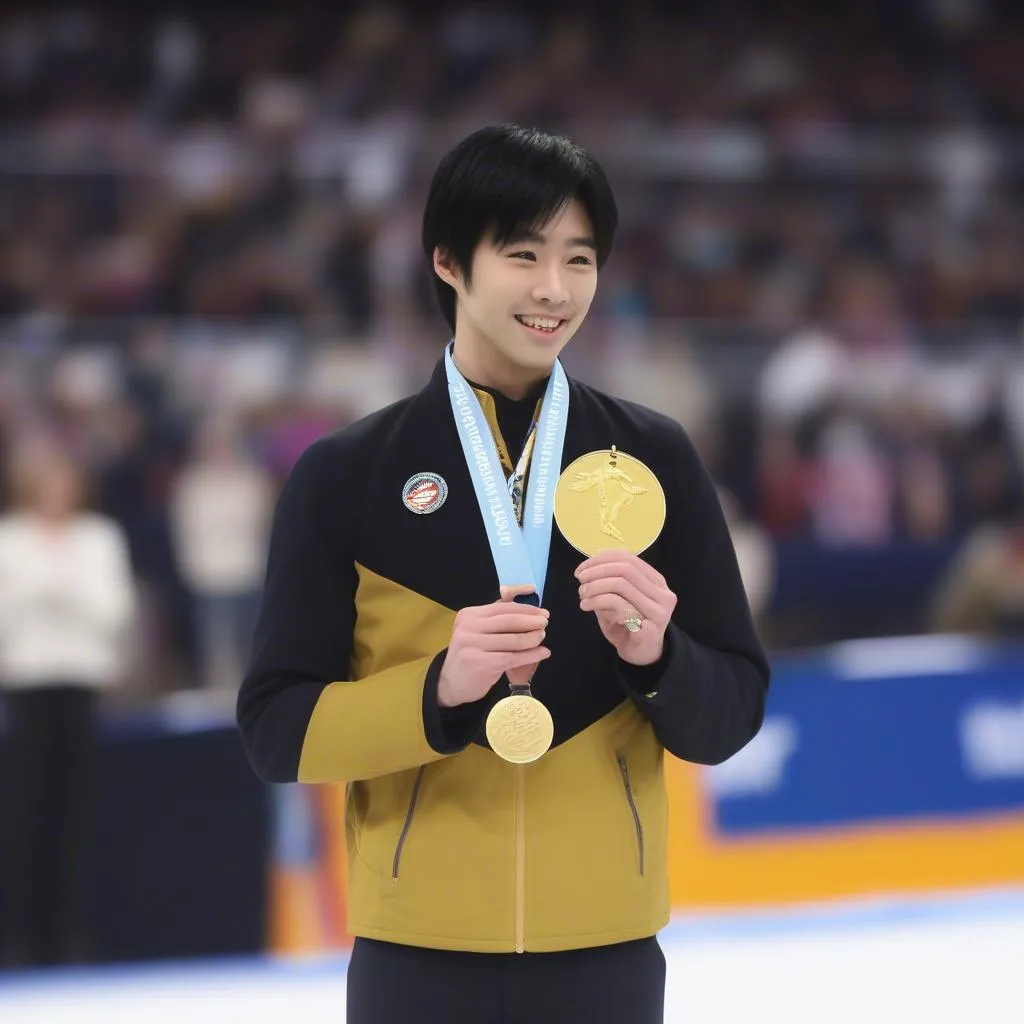 Yuzuru Hanyu at the 2019 Four Continents Championships in Anaheim, USA