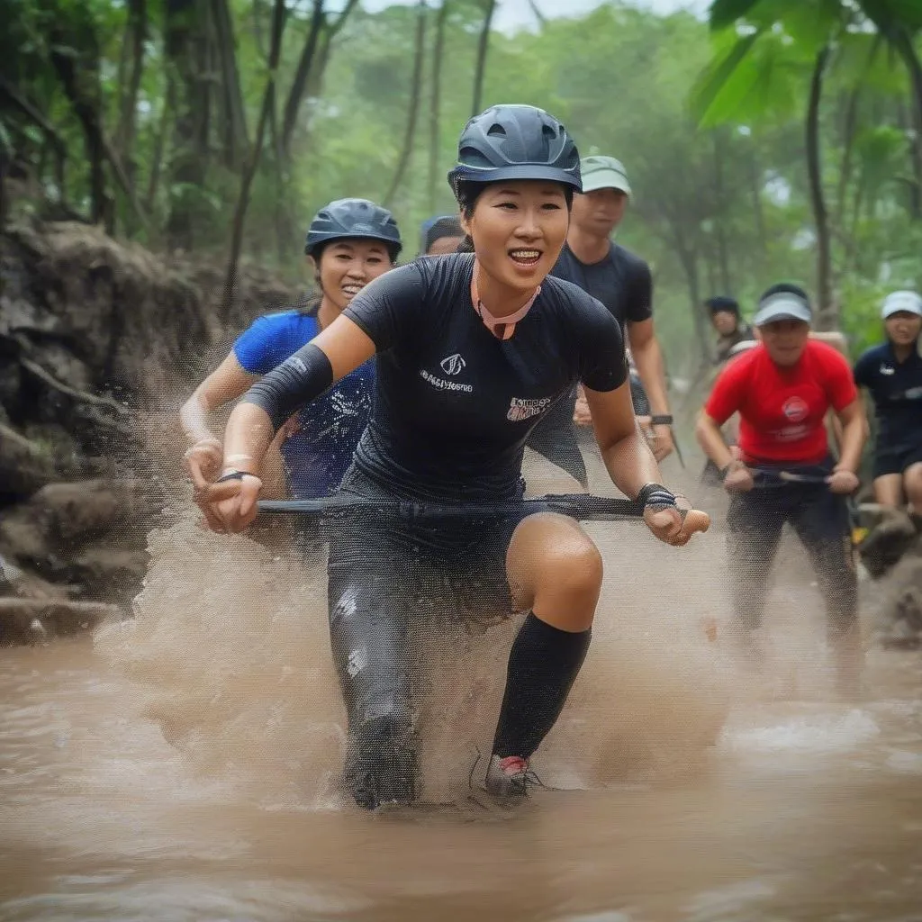 Annie Nguyễn team vượt qua mọi thử thách tại Tú Làn Adventure Race 2018