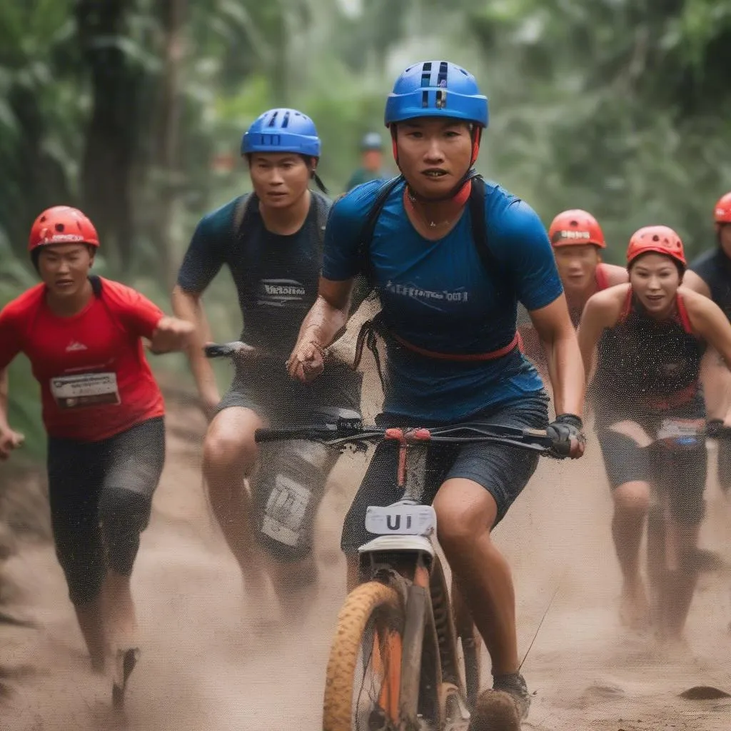 Annie Nguyễn TTeam vượt qua thử thách tại Tú Làn Adventure Race 2018