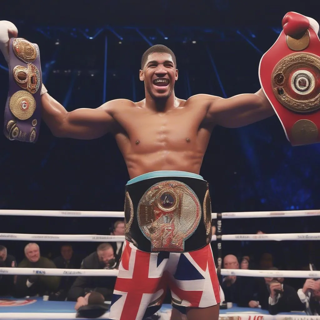 Anthony Joshua vô địch quyền anh hạng nặng thế giới 2017