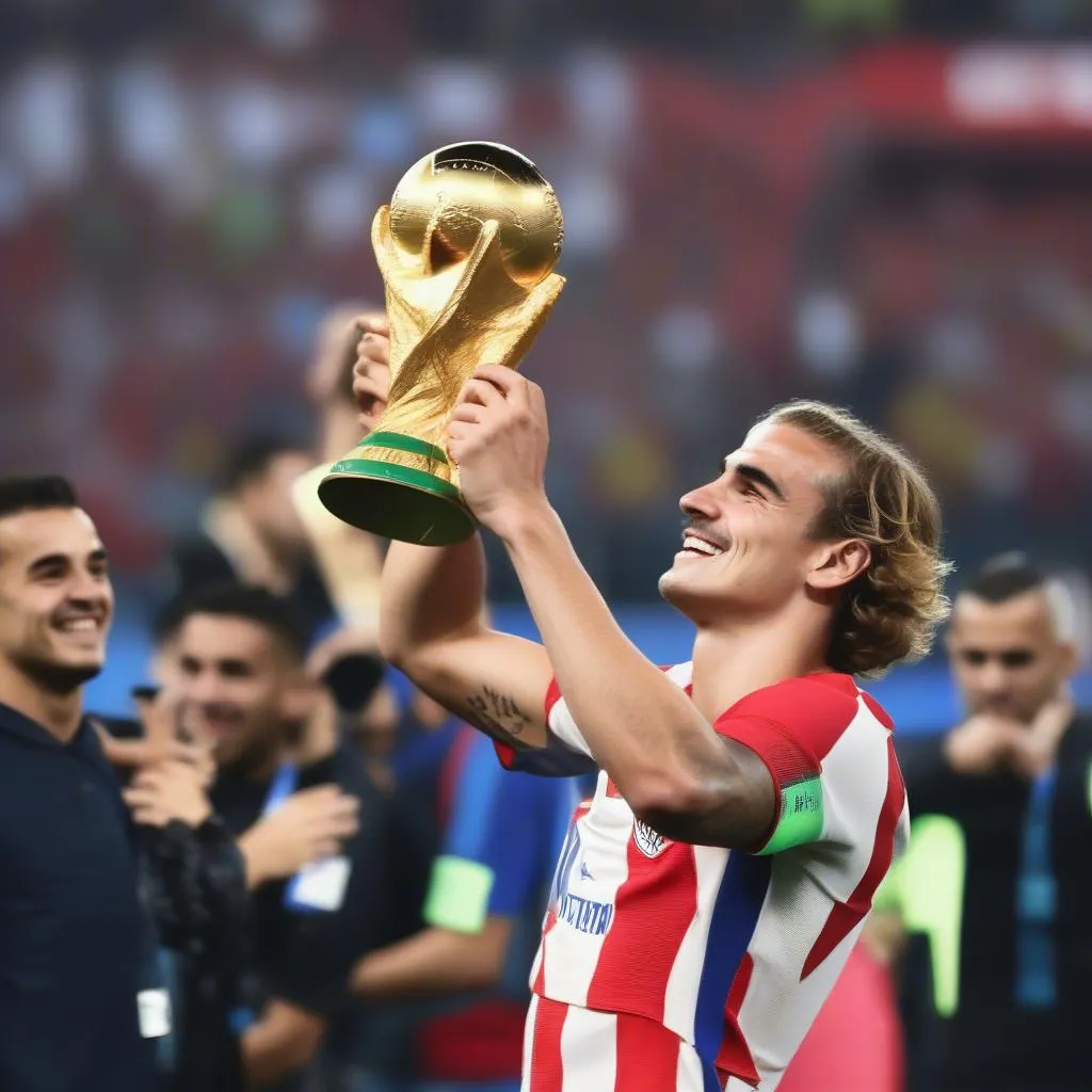 Antoine Griezmann nâng cúp World Cup