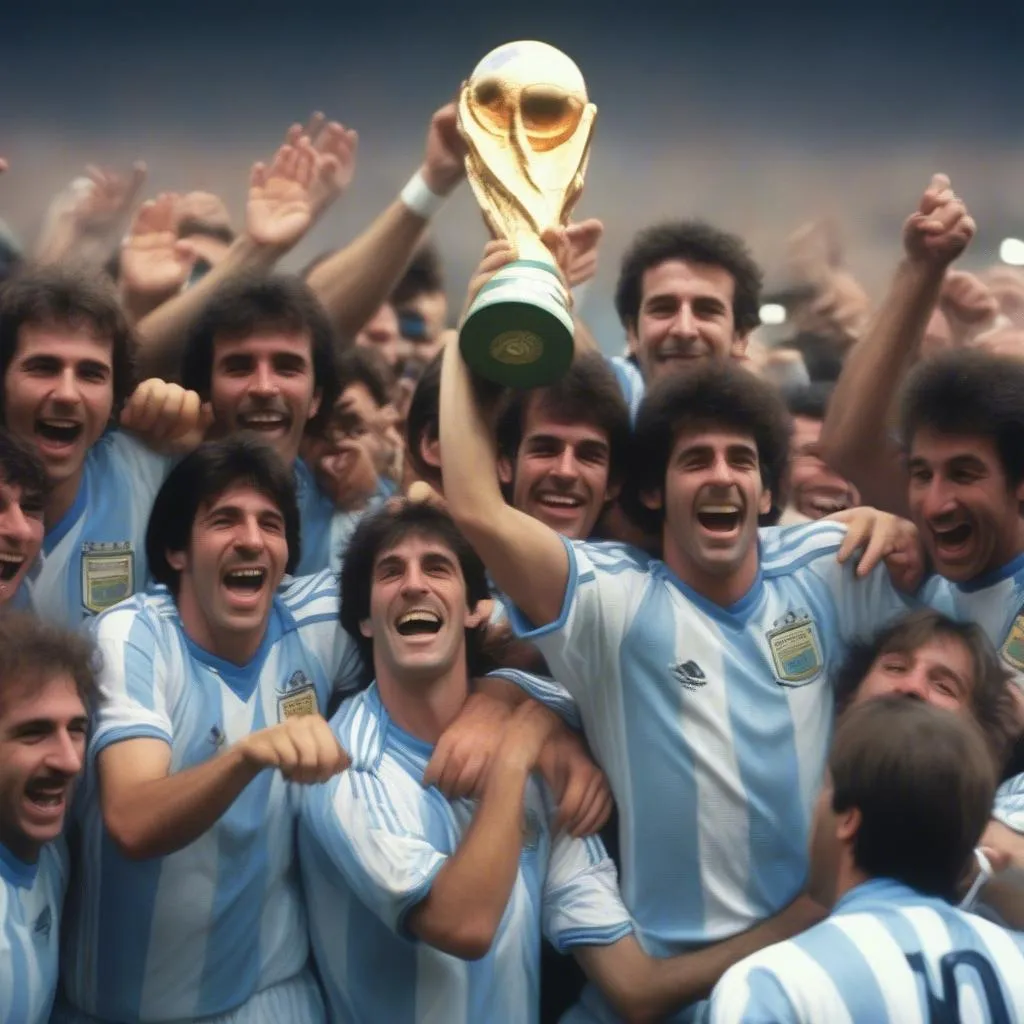 Hình ảnh Argentina vô địch World Cup 1986