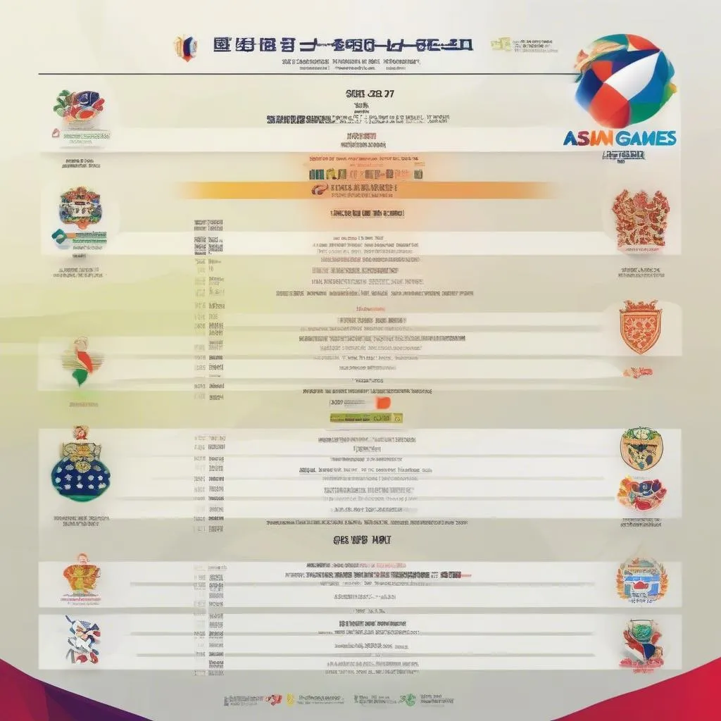 Lịch thi đấu ASIAD 19 bóng đá nam