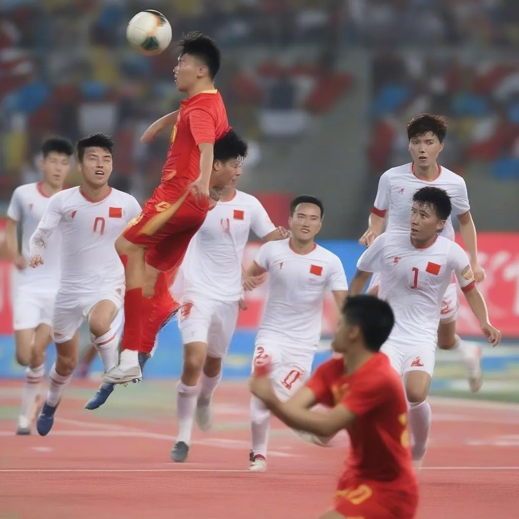 Hình ảnh U23 Việt Nam trong trận đấu tranh hạng 3 ASIAD 2018