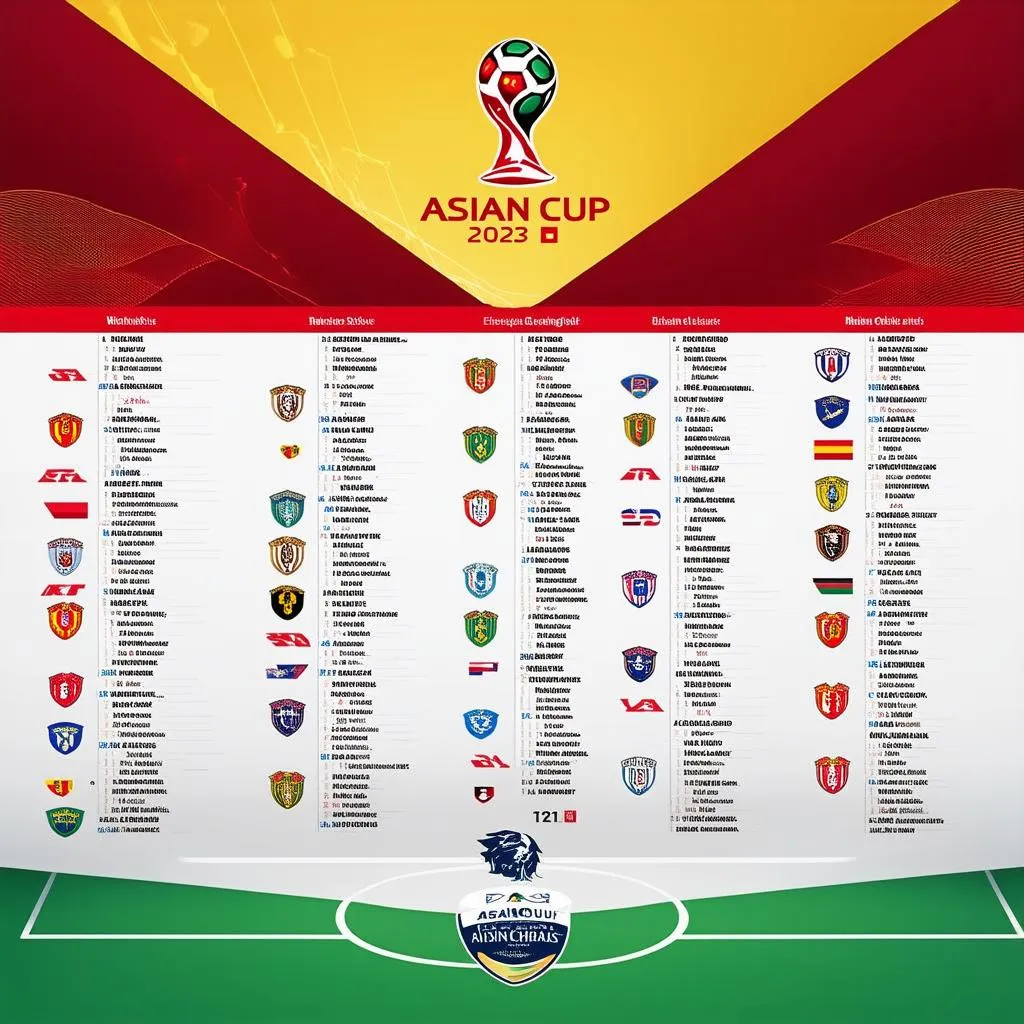 Lịch thi đấu Asian Cup 2023