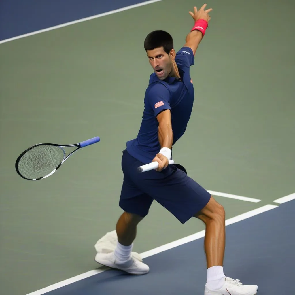 Novak Djokovic đối đầu với Juan Martín del Potro trong trận bán kết US Open 2018