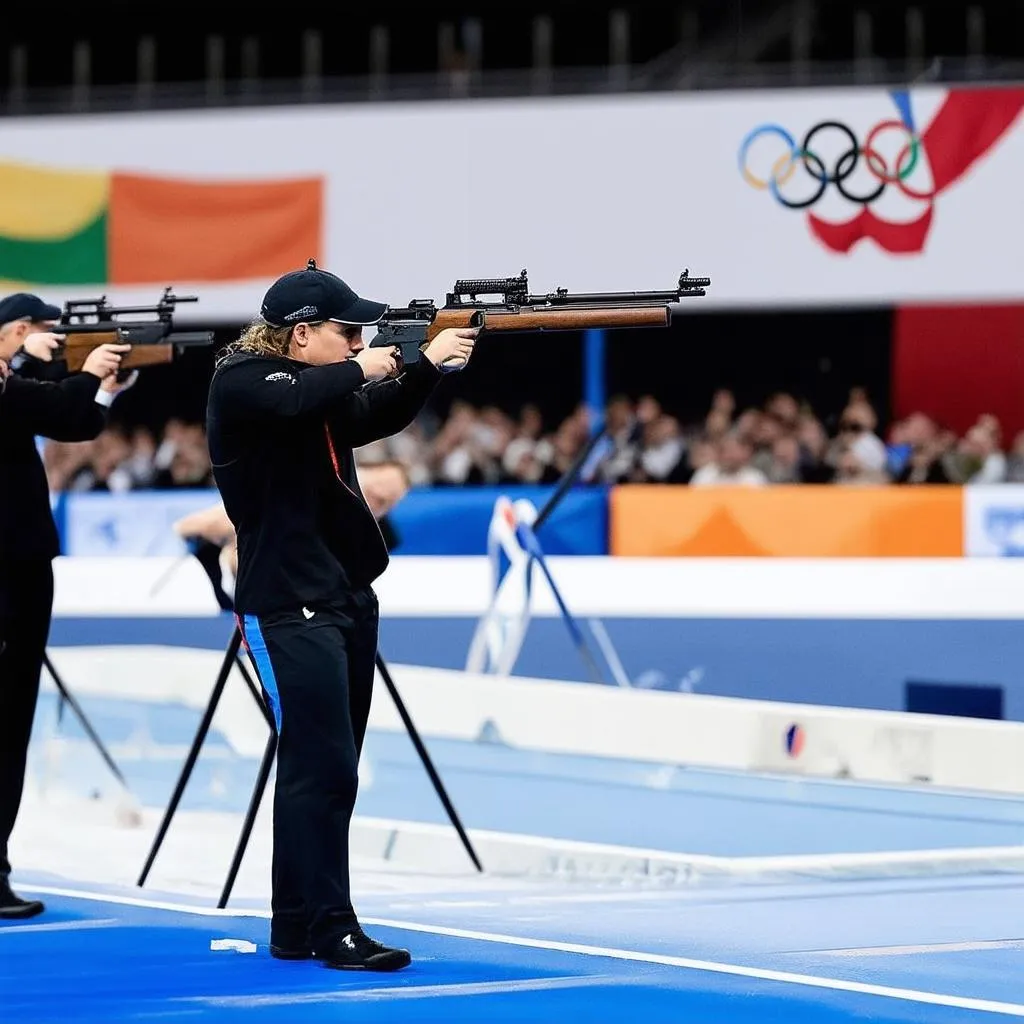 Hình ảnh bắn súng tại Olympic