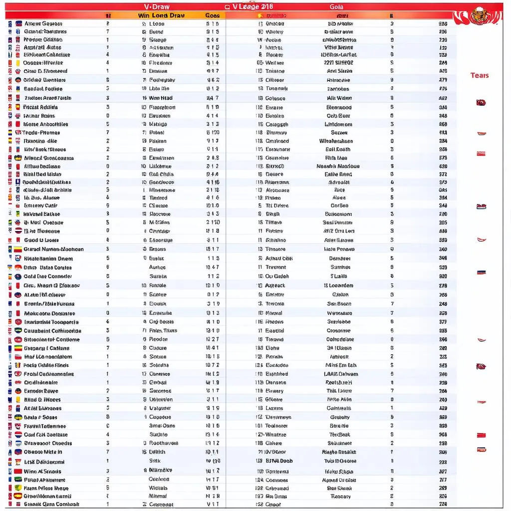 Bảng xếp hạng V.League 2018