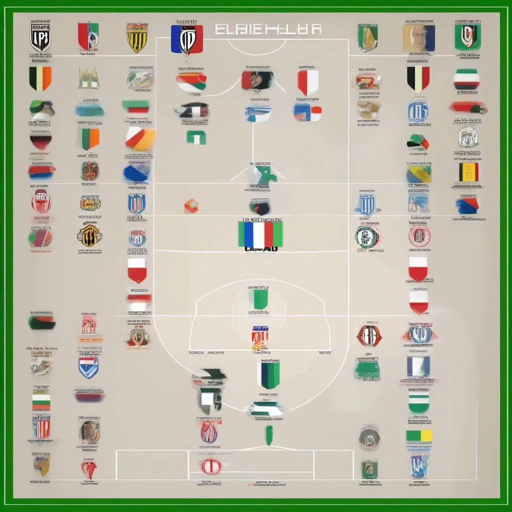 The Serie A league table and match schedule