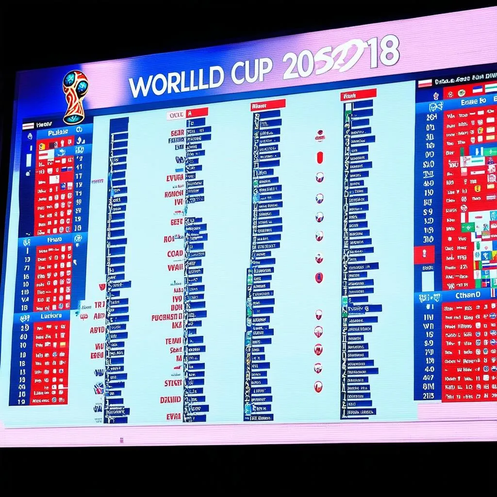 Bảng xếp hạng World Cup 2018