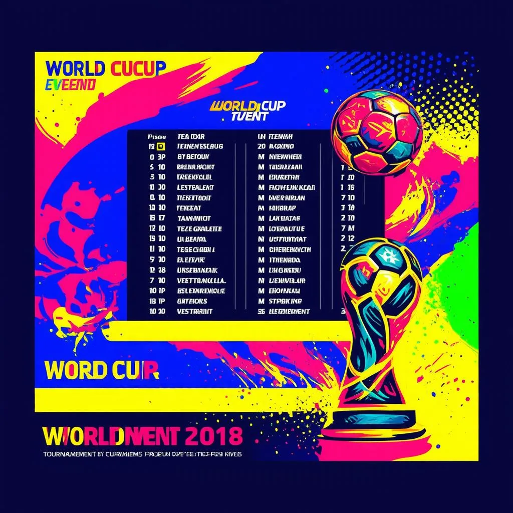 Banner lịch thi đấu World Cup 2018