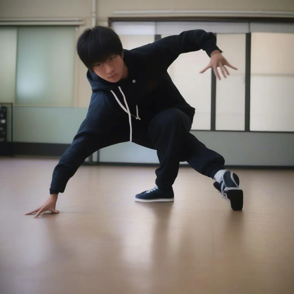 Bboy Taisuke luyện tập breakdance 