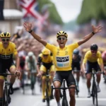 Egan Bernal nâng cao chiếc áo vàng danh giá tại Tour de France 2019