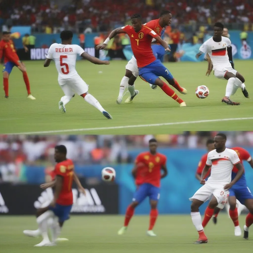 Hình ảnh đội tuyển Bỉ và Panama thi đấu tại World Cup 2018