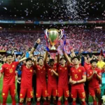 Vietnamese football team winning the SEA Games