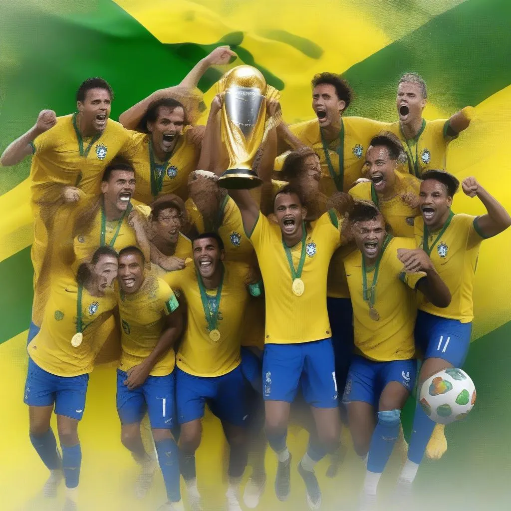 Hình ảnh Brazil vô địch World Cup 5 lần