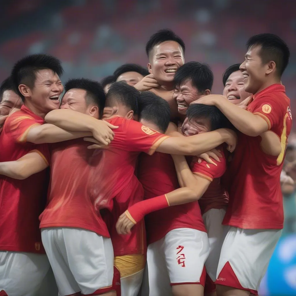 vietnamese-players-hugging-each-other-to-celebrate-victory