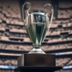 Hình ảnh chiếc cúp Champions League, biểu tượng của giải đấu bóng đá danh giá nhất châu Âu