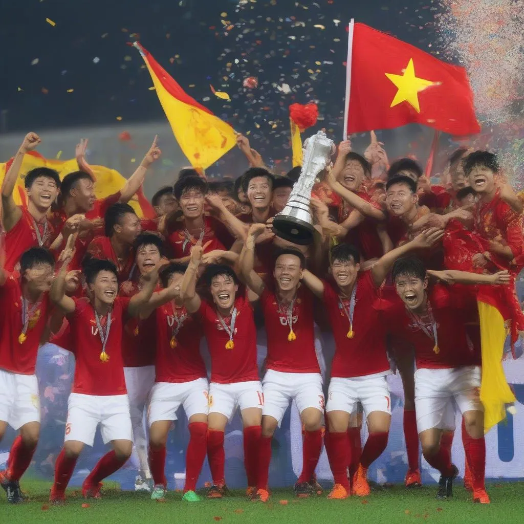 U23 Vietnam victory celebration