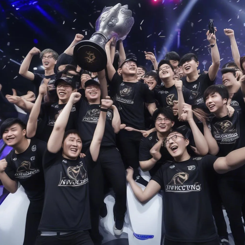 Hình Ảnh Invictus Gaming Vô Địch CKTG 2018