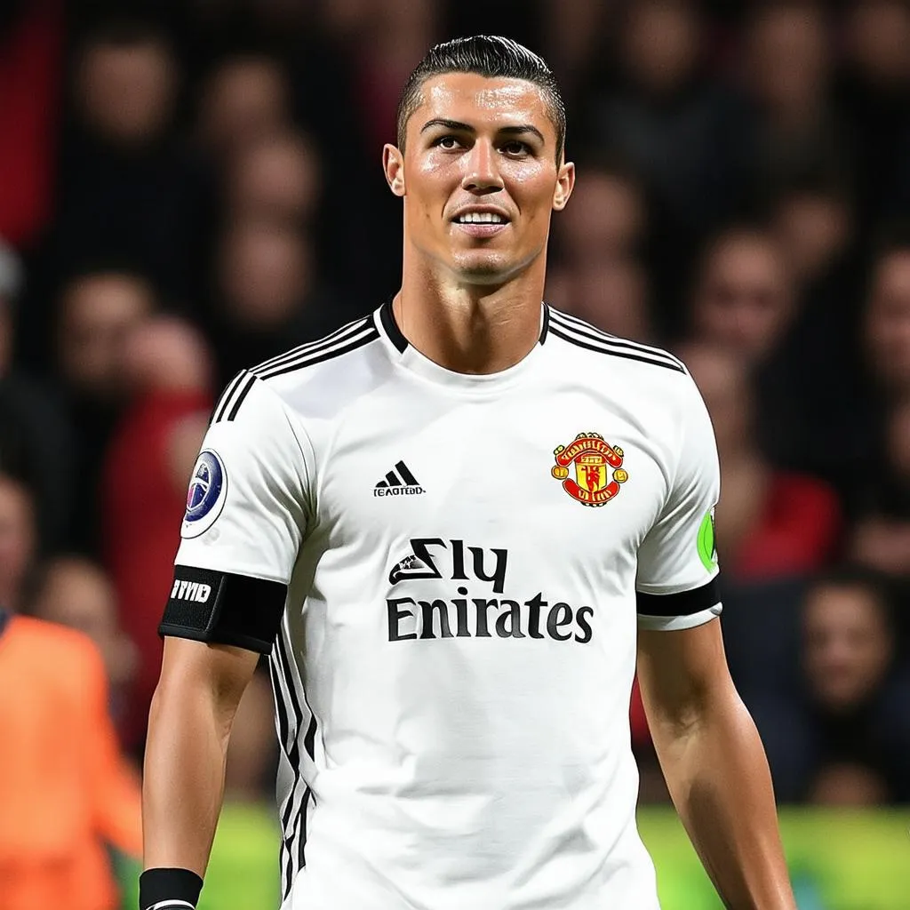 Cristiano Ronaldo đeo băng đội trưởng MU