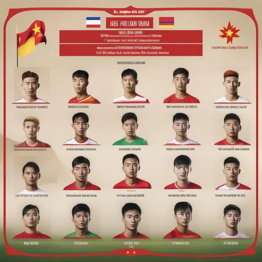 Đội hình U23 Việt Nam 2022 - Danh sách cầu thủ