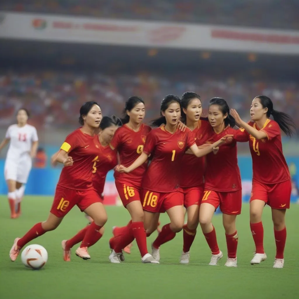 Hình ảnh đội tuyển bóng đá nữ Việt Nam thi đấu tại World Cup