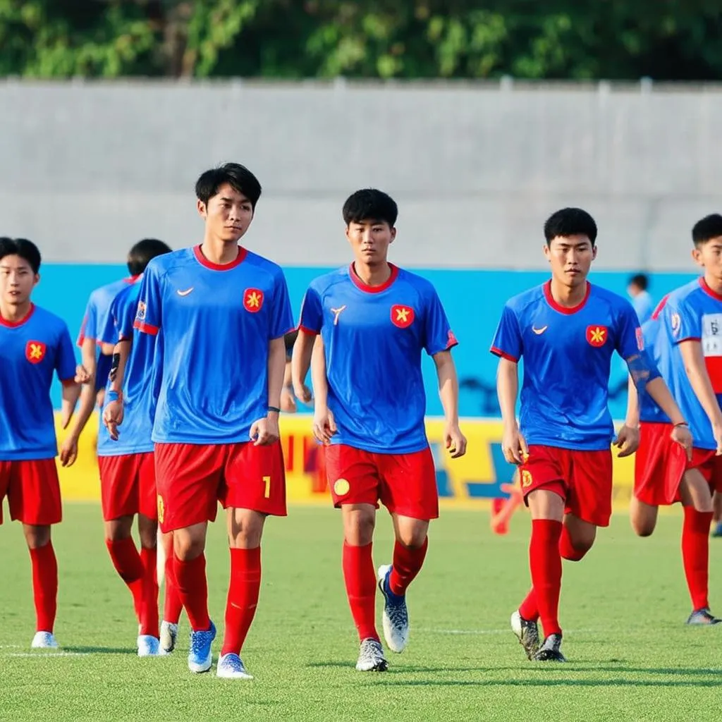 Đội tuyển U19 Việt Nam thi đấu