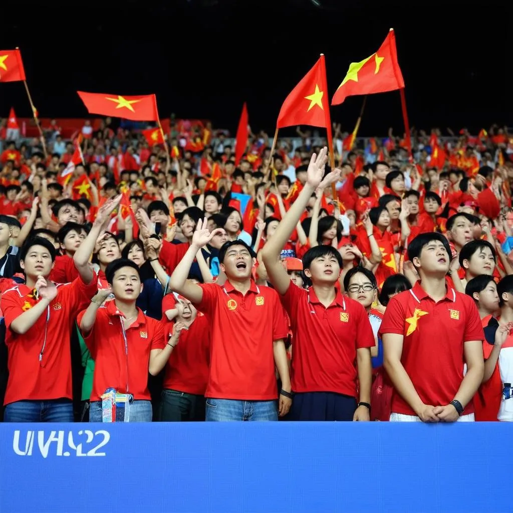 Cổ vũ đội tuyển U23 Olympic Việt Nam